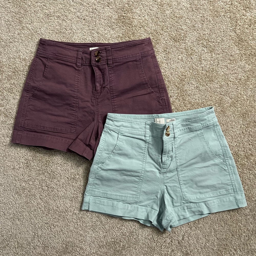 A new day Women's High Waist Shorts in Wash Purple and Mint